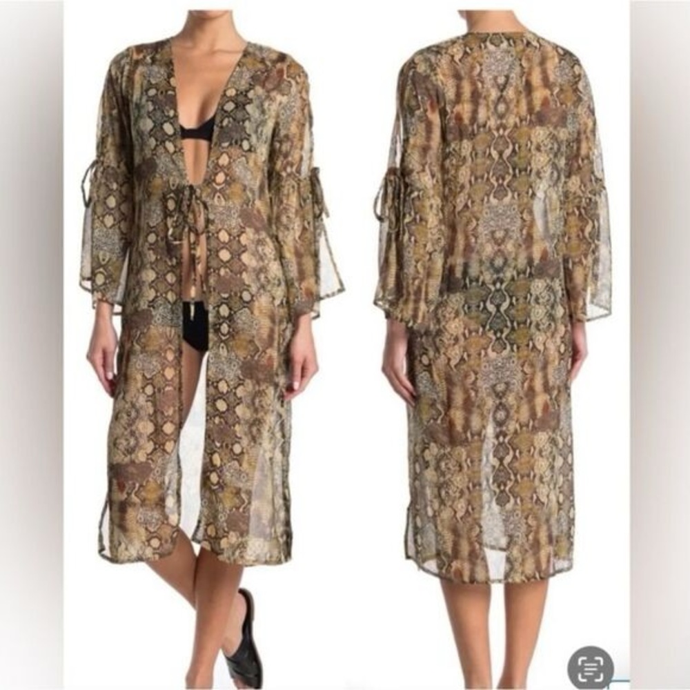 Kendall+Kylie Neutral Snake Lace Women's Swim Cover Up NWT Medium